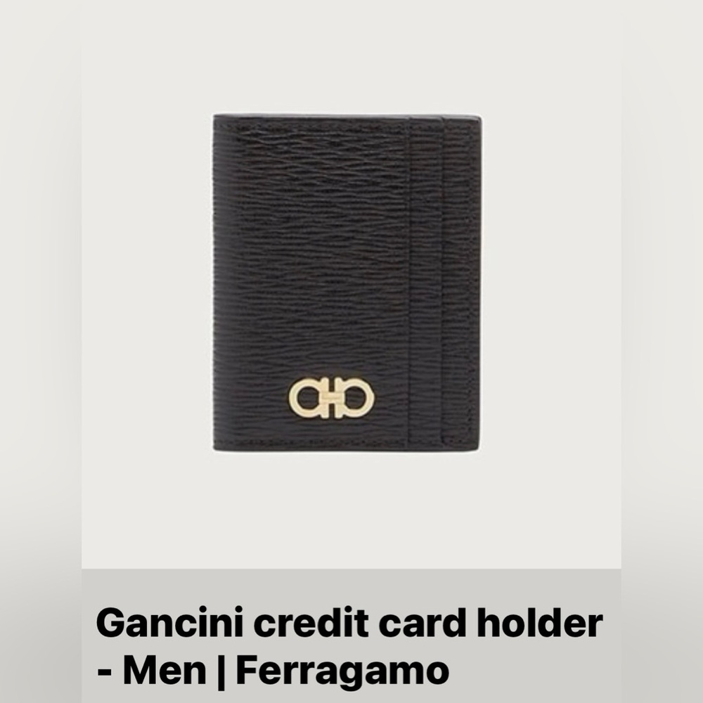 Ferragamo Gancini credit card holder